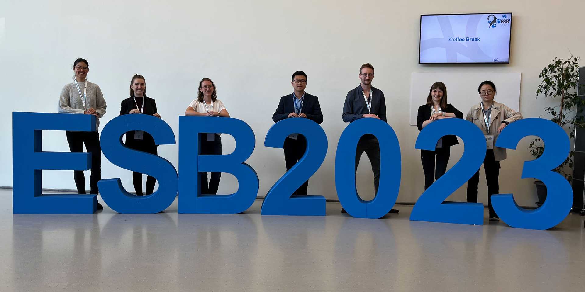 Biomaterials engineering team at the 2023 ESB conference