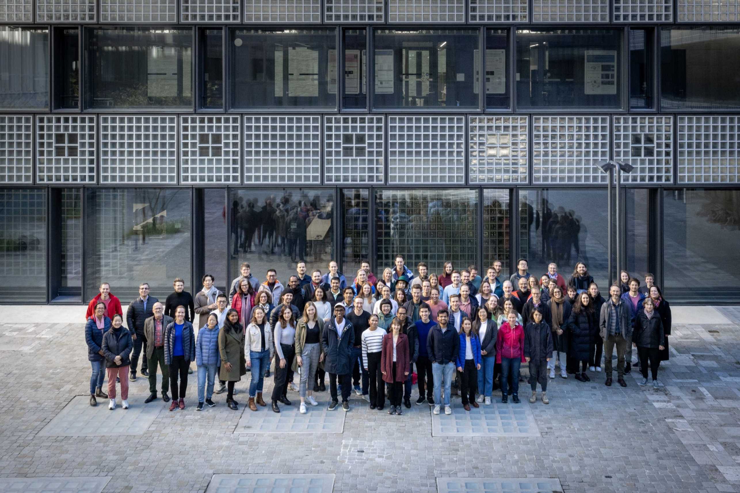 Enlarged view: IfB team standing outside GLC building